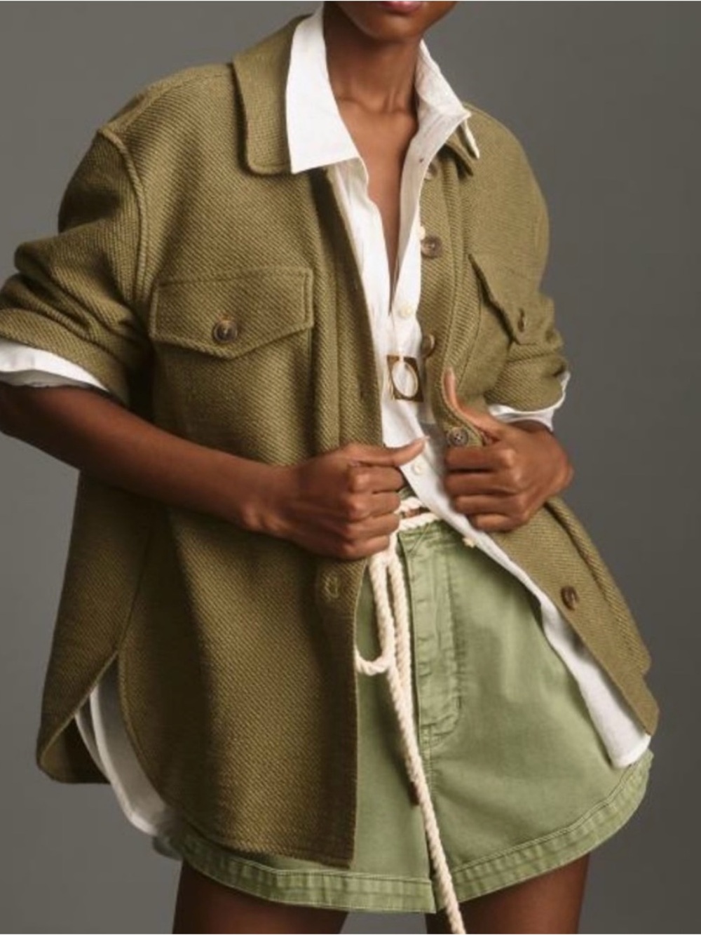 sanctuary anthropologie 
terra knit shacket
Small